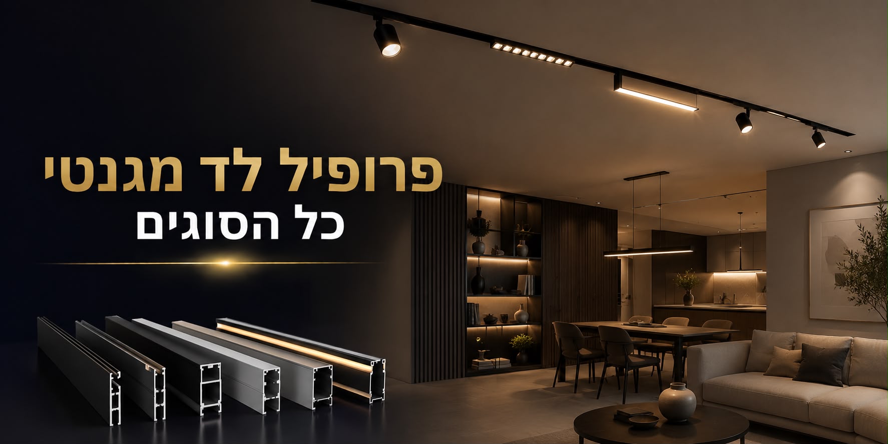 פרופיל לד מגנטי כל הסוגים